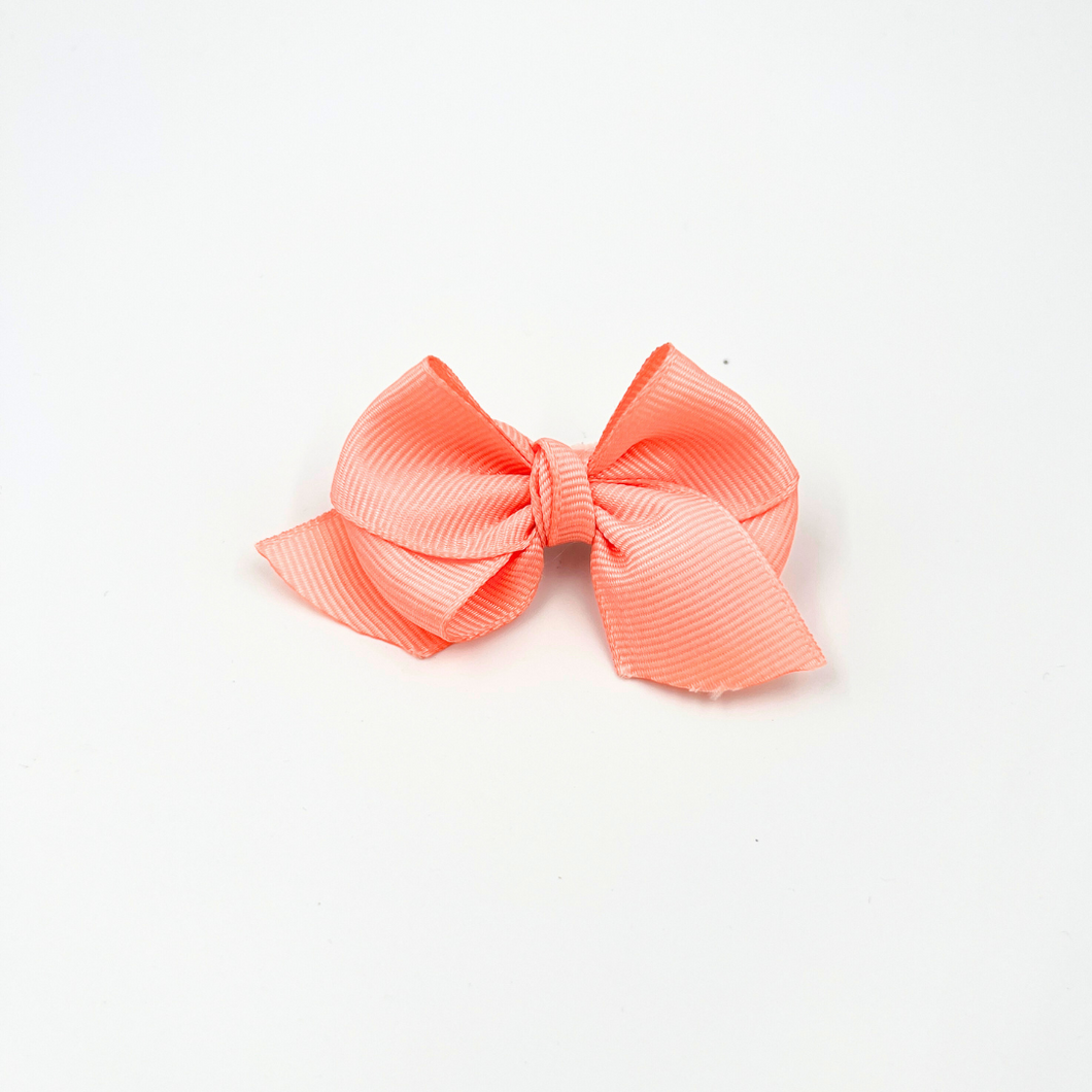 Minibow Hairclip, Pastel Apricot