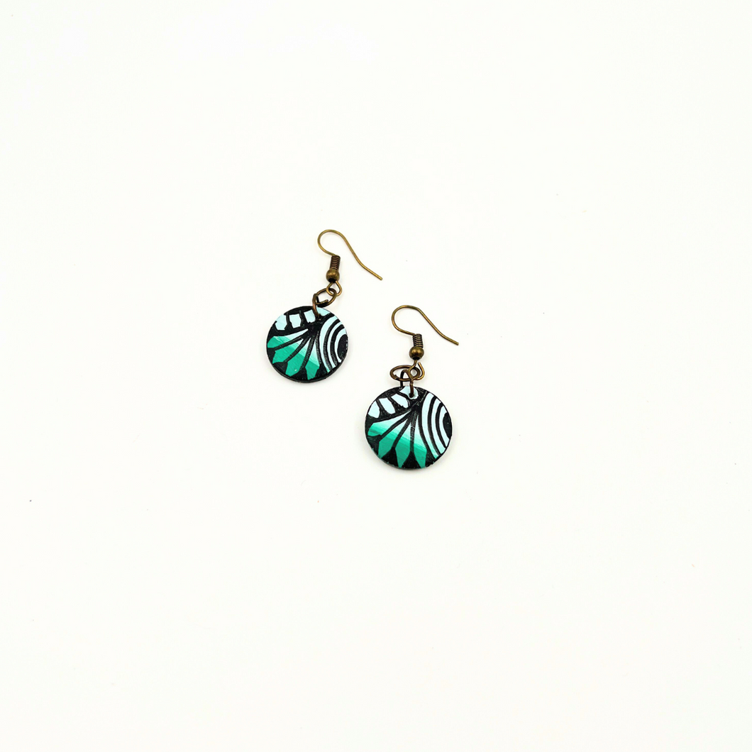 Coconut Earring Persian Green