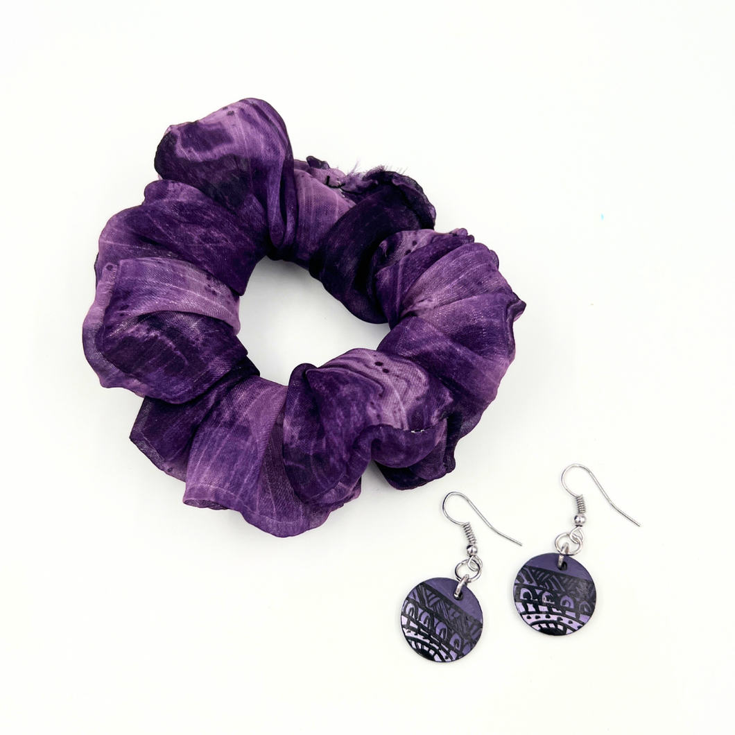 Scrunchie Silverpurple