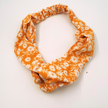 Ladda upp bild till gallerivisning, Headband, Wrap,  autumorange, whiteflower
