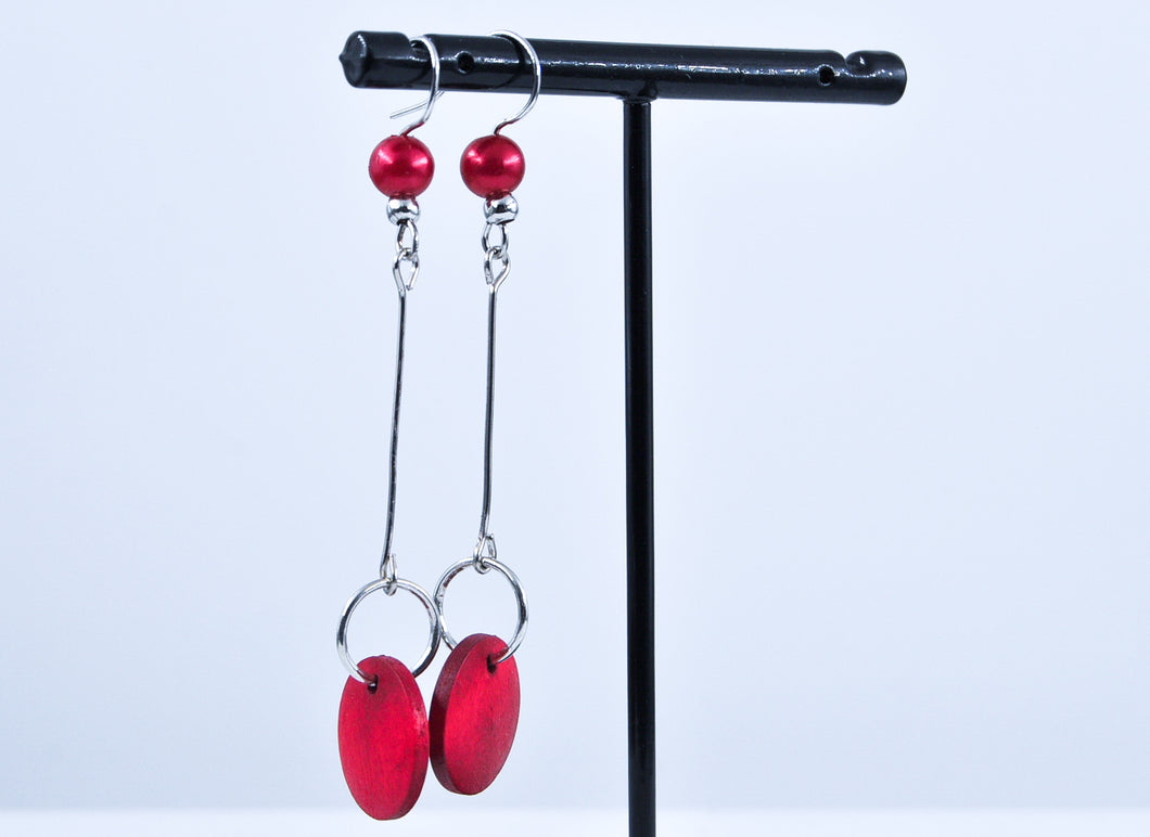 Colorsplash Long Earring, Red