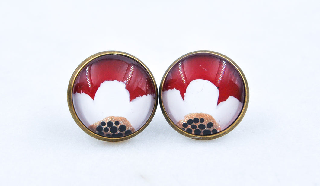 Wildflower Studs Red