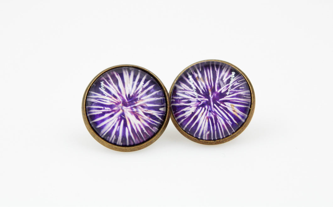 Stargaze Studs Aubergine