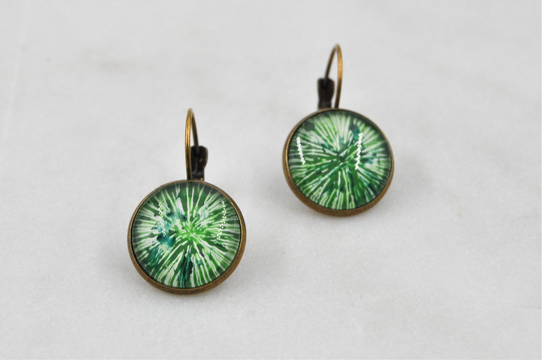 Stargaze Hanging Earring Green