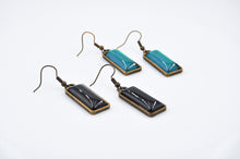 Ladda upp bild till gallerivisning, Earring Rectangel Seagreen
